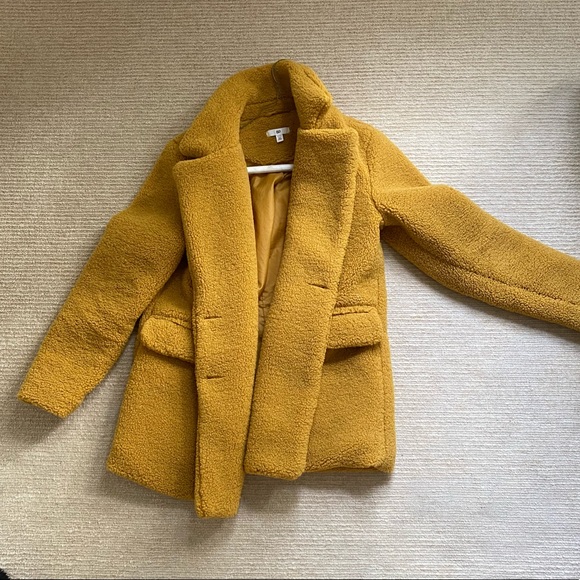yellow teddy jacket